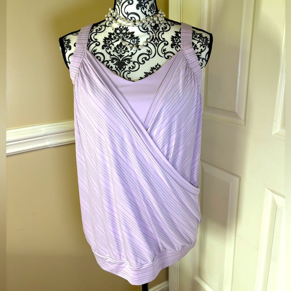 PrAna, women’s bra/workout top, purple, size XL